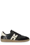 ELISABETTA FRANCHI LOGO PATCH LACE-UP SNEAKERS