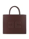 Elisabetta Franchi Logo-patch Stitched Tote Bag In Neutral
