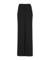Elisabetta Franchi Logo Patch Wide-leg Trousers In Black