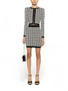 Elisabetta Franchi Logo Pattern Jacquard Skirt In Nero/burro In Multi