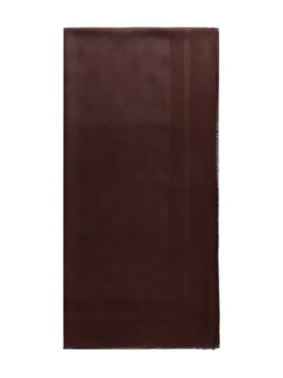 Elisabetta Franchi Logo-pattern Scarf In Brown