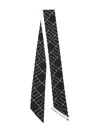 Elisabetta Franchi Logo-pattern Silk Scarf In Black