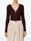 Elisabetta Franchi Logo-pattern Zip-front Top In Brown