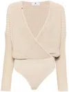 Elisabetta Franchi Logo-plaque Bodysuit In 中性色