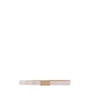 Elisabetta Franchi Butter Faux Leather Belt With Logoed Plaque In Pink