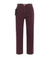Elisabetta Franchi Logo-plaque Card-holder Jeans In Purple