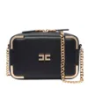 ELISABETTA FRANCHI LOGO PLAQUE CHAIN-DETAILED SHOULDER BAG