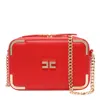 ELISABETTA FRANCHI LOGO PLAQUE CHAIN-DETAILED SHOULDER BAG