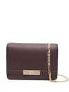 Elisabetta Franchi Logo-plaque Chain Shoulder Bag In Red