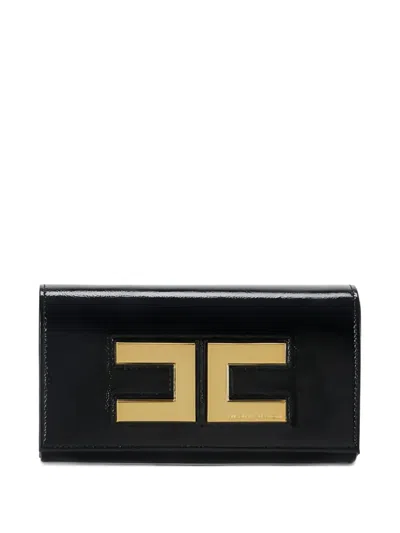 Elisabetta Franchi Logo-plaque Chain-strap Mini Bag In Black