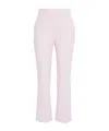 Elisabetta Franchi Logo Plaque Crêpe Cropped Trousers In Pink