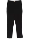 Elisabetta Franchi Logo-plaque Crepe Trousers In 黑色