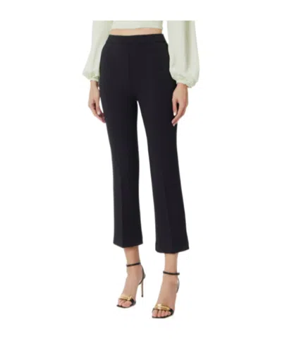 Elisabetta Franchi Logo Plaque Cropped Crepe Trousers In Black
