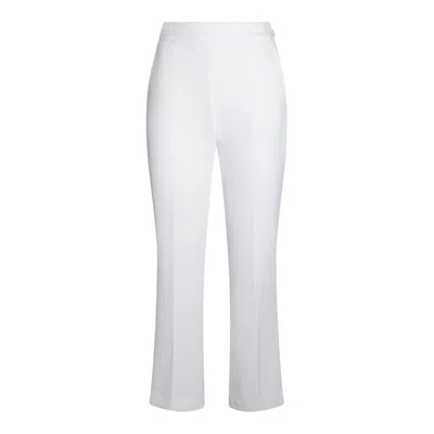 Elisabetta Franchi Logo-plaque Cropped Trousers In White