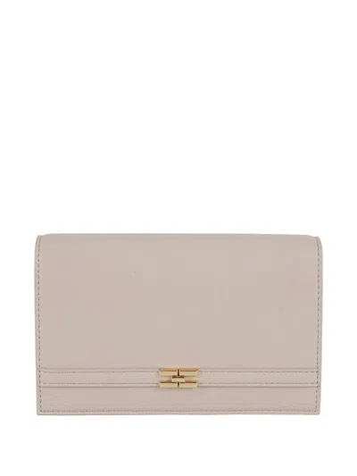 Elisabetta Franchi Logo-plaque Cross Body Bag In Neutrals