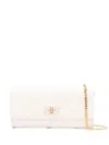 Elisabetta Franchi White Clutch With Detachable Chain Strap