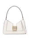 Elisabetta Franchi Logo-plaque Crossbody Bag In Beige