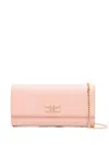 Elisabetta Franchi Logo-plaque Crossbody Bag In Pink