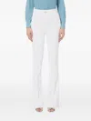 Elisabetta Franchi Logo-plaque Flared Trousers In White