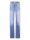 Elisabetta Franchi Jeans With Logo Plaque In Blue