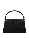 Elisabetta Franchi Black Handbag With Maxi Logo In Black