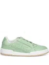 Elisabetta Franchi Logo-plaque Leather Trainers In Green