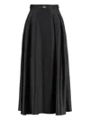 Elisabetta Franchi Logo-plaque Midi Skirt In Black