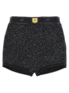 Elisabetta Franchi Sequin-embellished Mini Shorts In Nero E Argento