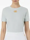 Elisabetta Franchi Logo-plaque Short-sleeve T-shirt In Blue