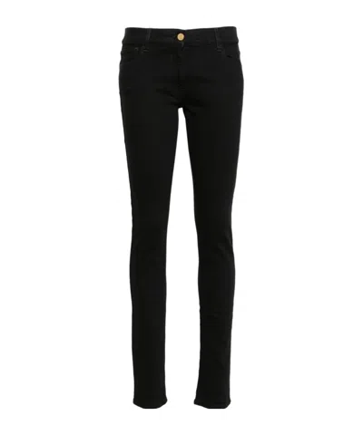 Elisabetta Franchi Logo-plaque Skinny-leg Jeans In Black