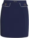Elisabetta Franchi Navy Blue Mini Skirt In Blue