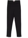 Elisabetta Franchi Logo-plaque Crepe Trousers In Black