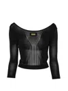 Elisabetta Franchi Logo-plaque Sweater In Black