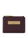 Elisabetta Franchi Logo-plaque Top-zip Wallet In Red