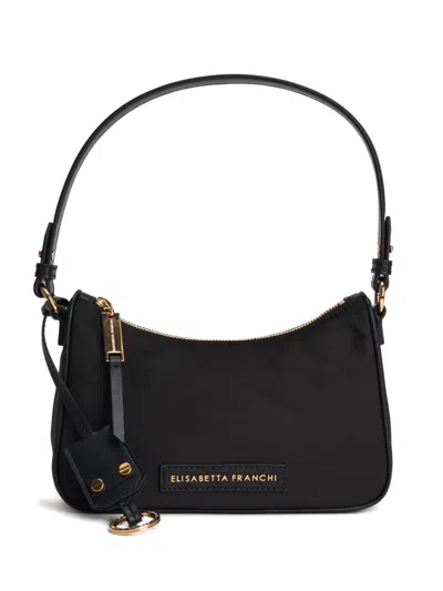 Elisabetta Franchi Logo Plaque Tote Bag In Black