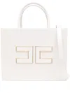 Elisabetta Franchi Logo-plaque Tote Bag In White