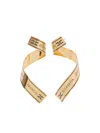 Elisabetta Franchi Logo-plaque Twisted Earrings In Gold