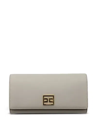 Elisabetta Franchi Logo-plaque Wallet In Green