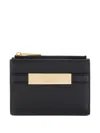 Elisabetta Franchi Logo-plaque Zip-fastening Wallet In Black