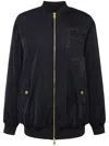 Elisabetta Franchi Logo-print Bomber Jacket In Black