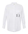 Elisabetta Franchi White Striped Cotton Poplin Shirt
