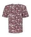 Elisabetta Franchi Logo-print Cotton T-shirt In Red