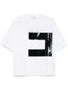 Elisabetta Franchi Jersey T-shirt With Macro Logo In White