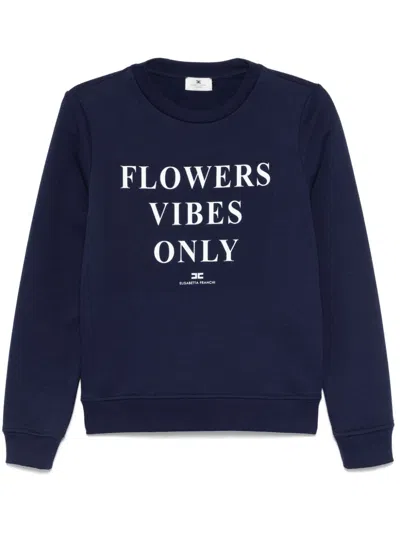 Elisabetta Franchi Logo-print Sweatshirt In Black