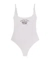 Elisabetta Franchi Logo-print Swimsuit In White
