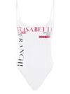 Elisabetta Franchi Logo-print Swimsuit In White