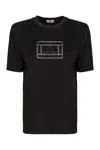 Elisabetta Franchi Crewneck Short Sleeves Straight Hem T-shirt