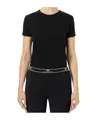 Elisabetta Franchi Rubberized Logo T-shirt In Black