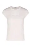 Elisabetta Franchi American Sleeves T-shirt In White