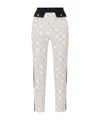 Elisabetta Franchi Logo-print Two-colour Trousers In White